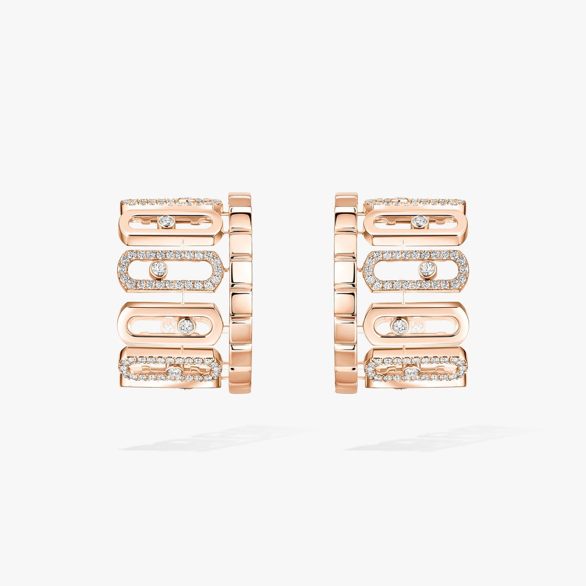 Boucles d'oreilles Femme Or Rose Diamant Boucles d'oreilles Move Iconica 12743-PG