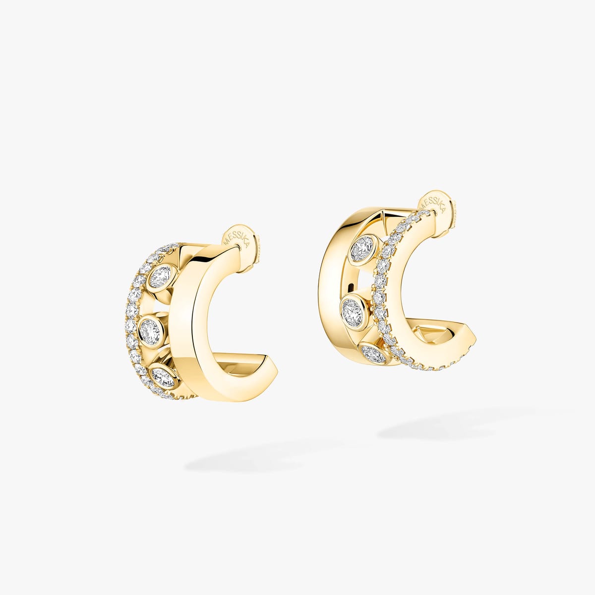 Boucles d'oreilles Femme Or Jaune Diamant Mini créoles Move Romane 07178-YG