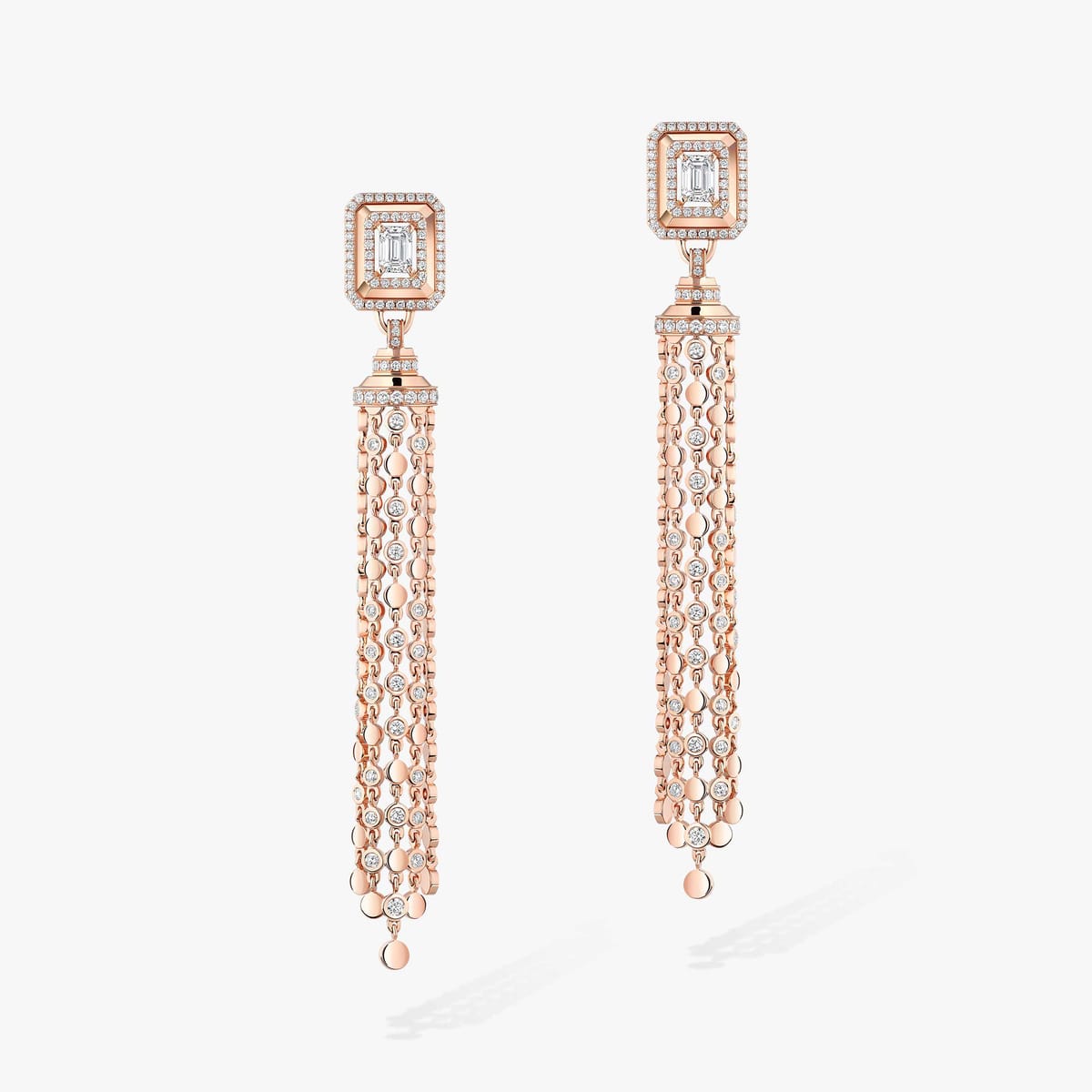 Boucles d'oreilles Femme Or Rose Diamant Pompon D-Vibes 0,50ct 14434-PG