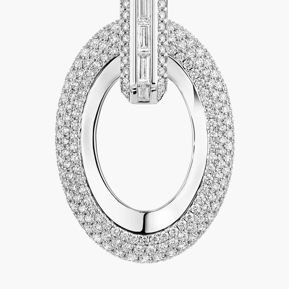 Groove earrings White Gold For Her Diamond Earrings 15185-WG