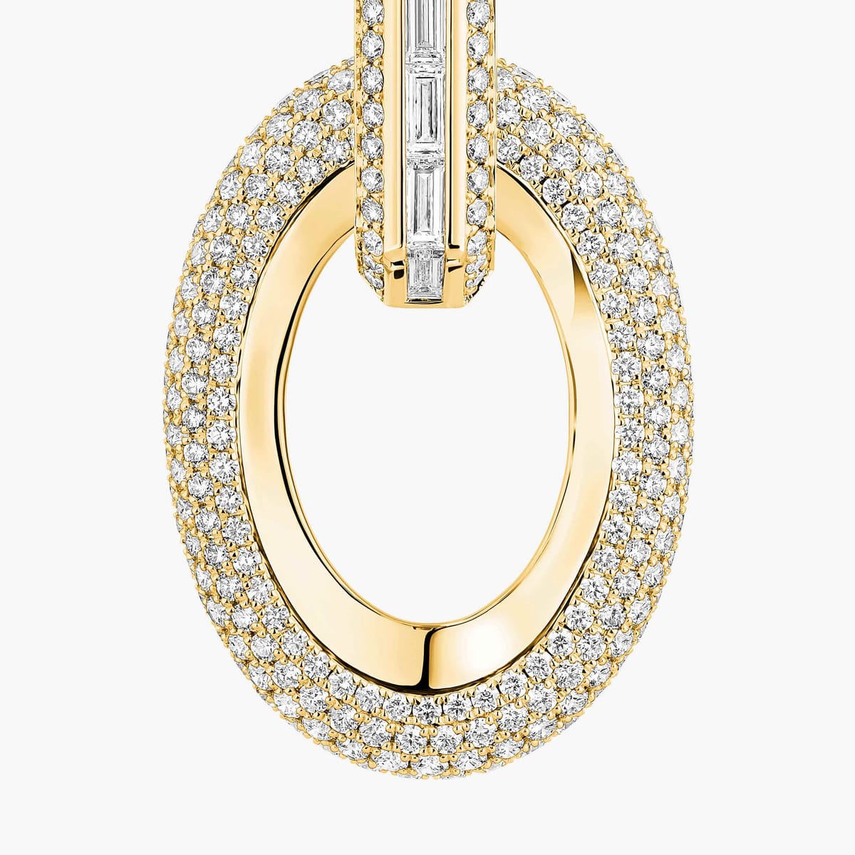 Boucles d'oreilles Femme Or Jaune Diamant Boucles d'oreilles Groove 15185-YG