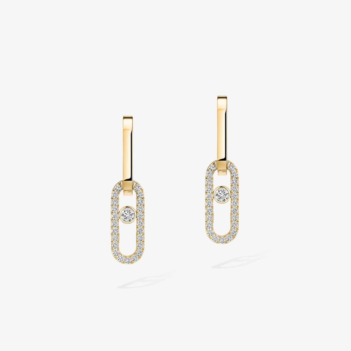 Move Link earrings Yellow Gold For Her Diamond Earrings 12469-YG