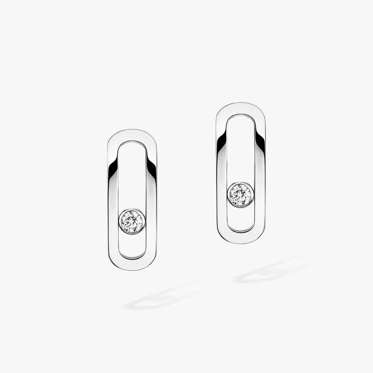 Boucles d'oreilles Femme Or Blanc Diamant Boucles d'oreilles Move Uno 12182-WG