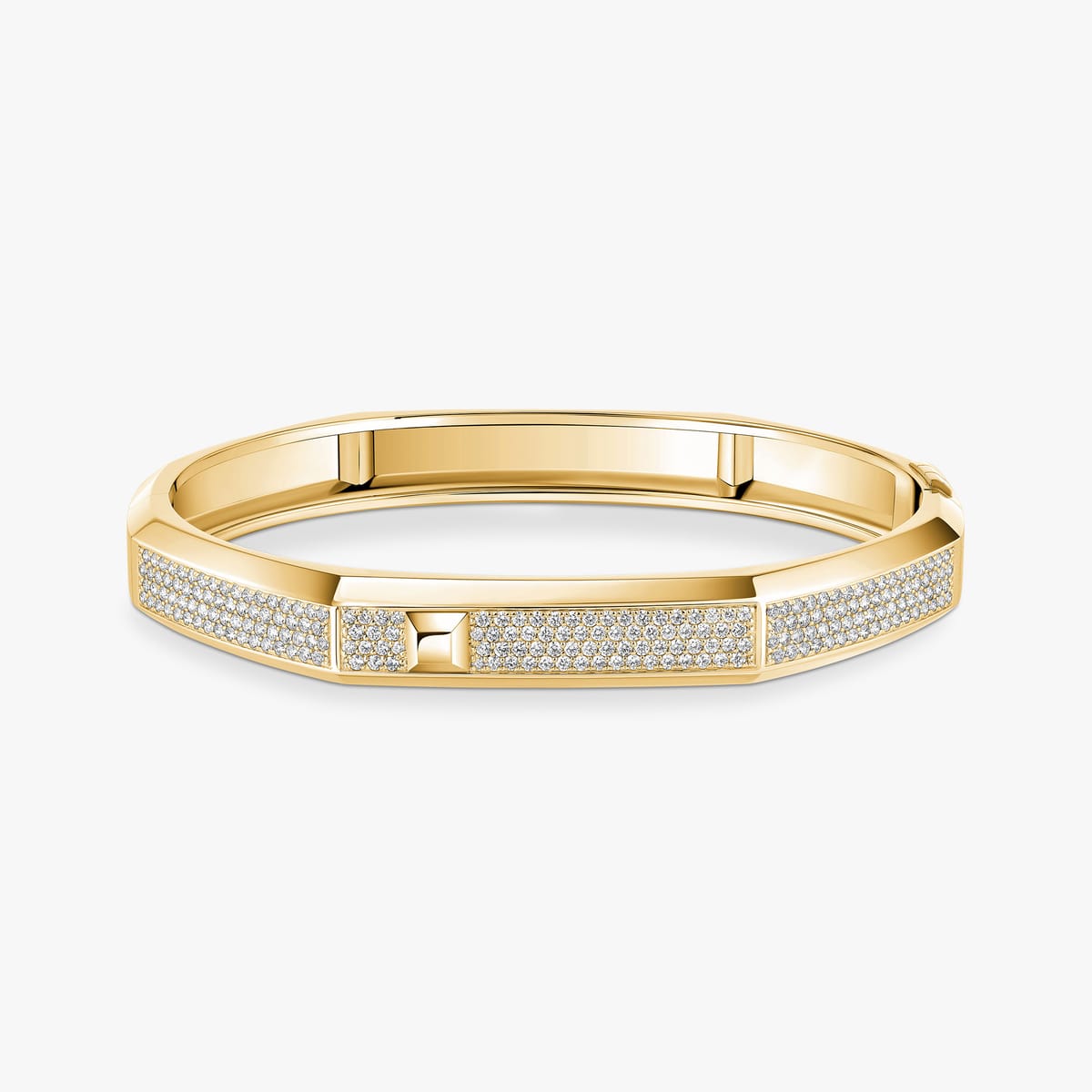 Moderniste pavé bracelet medium Yellow Gold Mixed Diamond Bracelet 14571-YG
