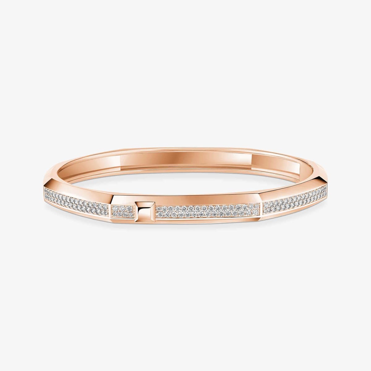 Moderniste pavé bracelet, medium model Pink Gold For Her Diamond Bracelet 14572-PG