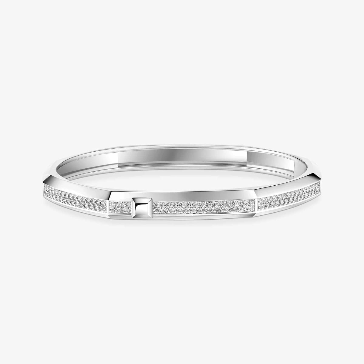 Moderniste pavé bracelet, medium model White Gold For Her Diamond Bracelet 14572-WG