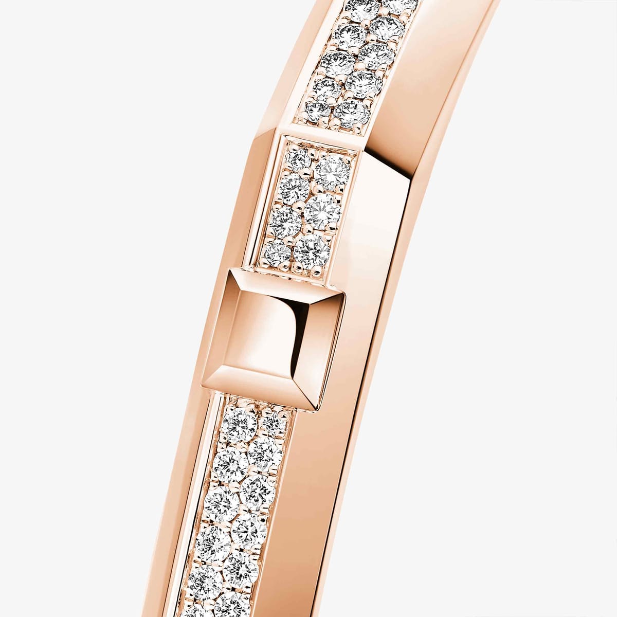 Moderniste pavé bracelet, medium model Pink Gold For Her Diamond Bracelet 14572-PG