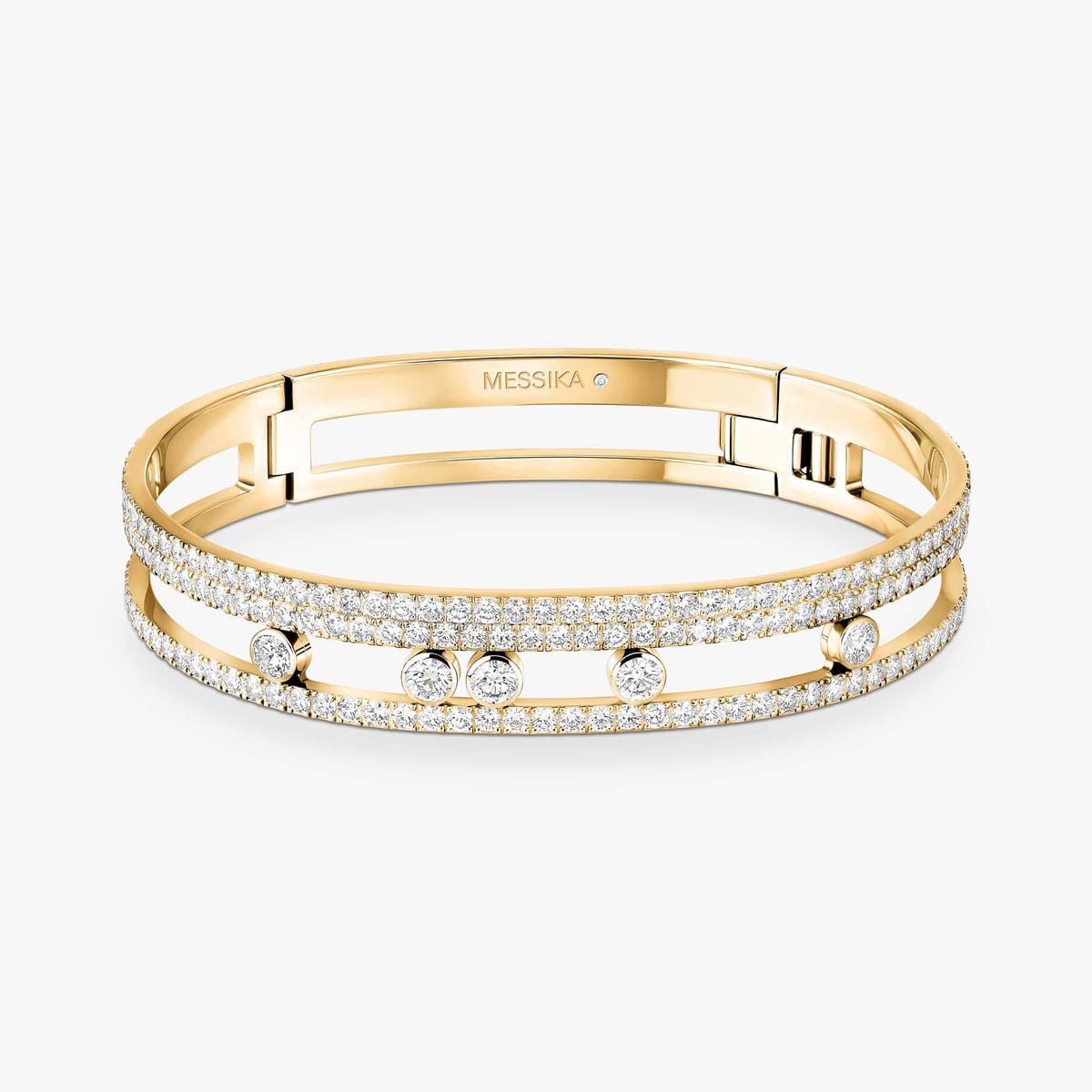 Move Romane pavé bangle large Yellow Gold For Her Diamond Bracelet 06733-YG