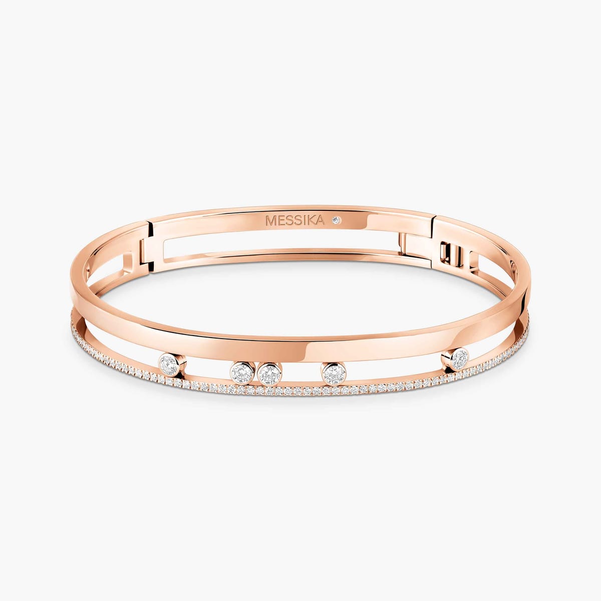 Bracelet For Her Pink Gold Diamond Move Romane bangle 06514-PG
