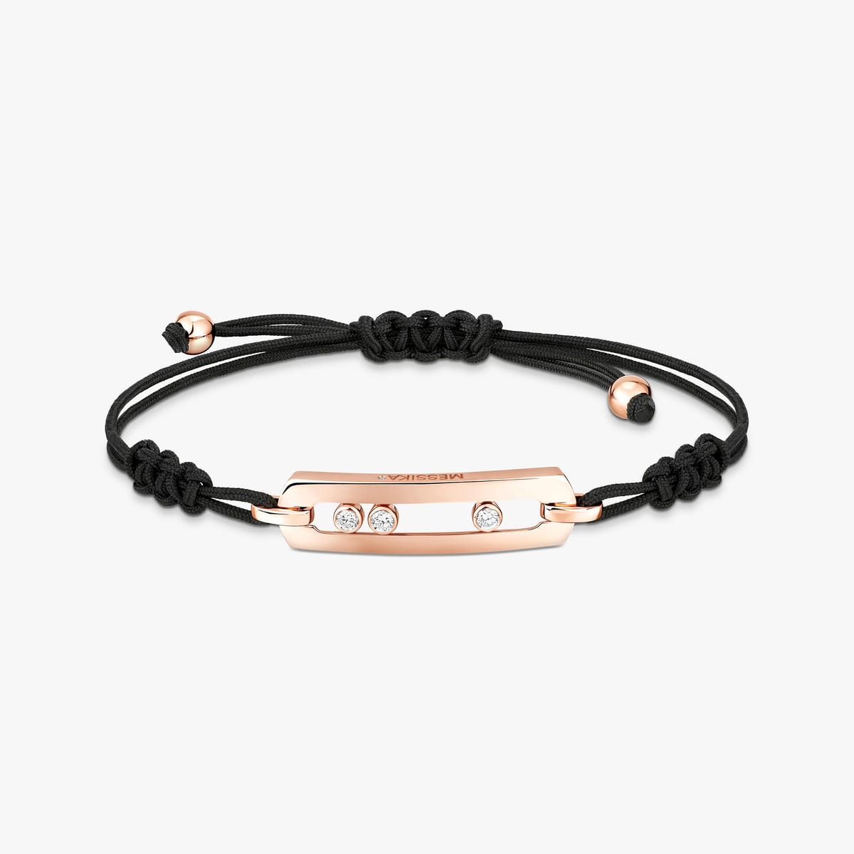 Bracelet For Her Pink Gold Diamond Move cord bracelet large 05311-PG