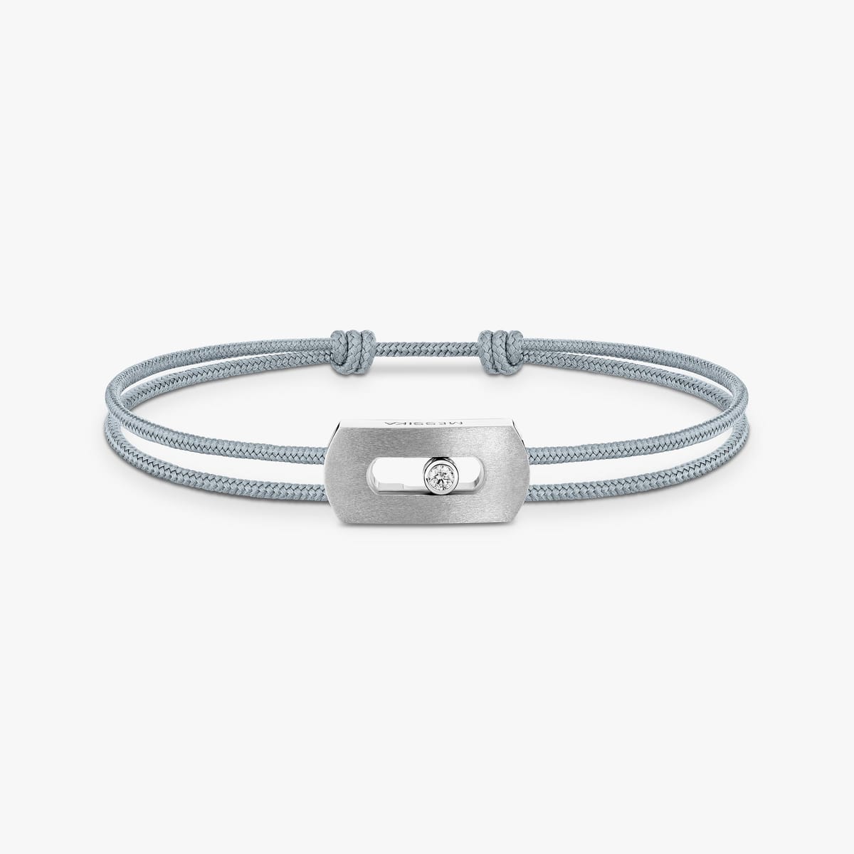 Move Titanium Natural Gray Cord Natural Titanium For Him Diamond Bracelet 14643-TN