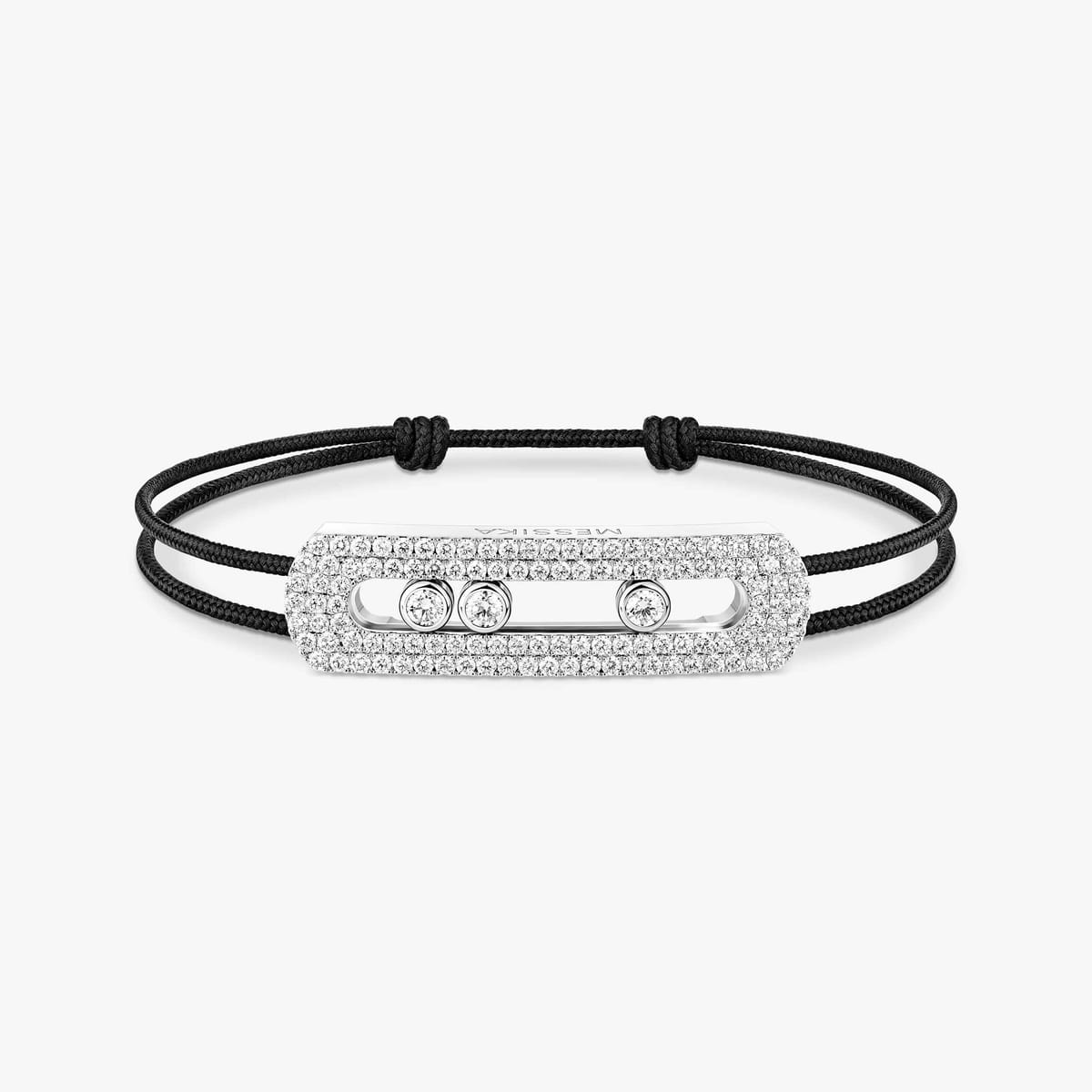 Move Titanium Natural XL Pavé Cord Natural Titanium For Him Diamond Bracelet 14379-TN
