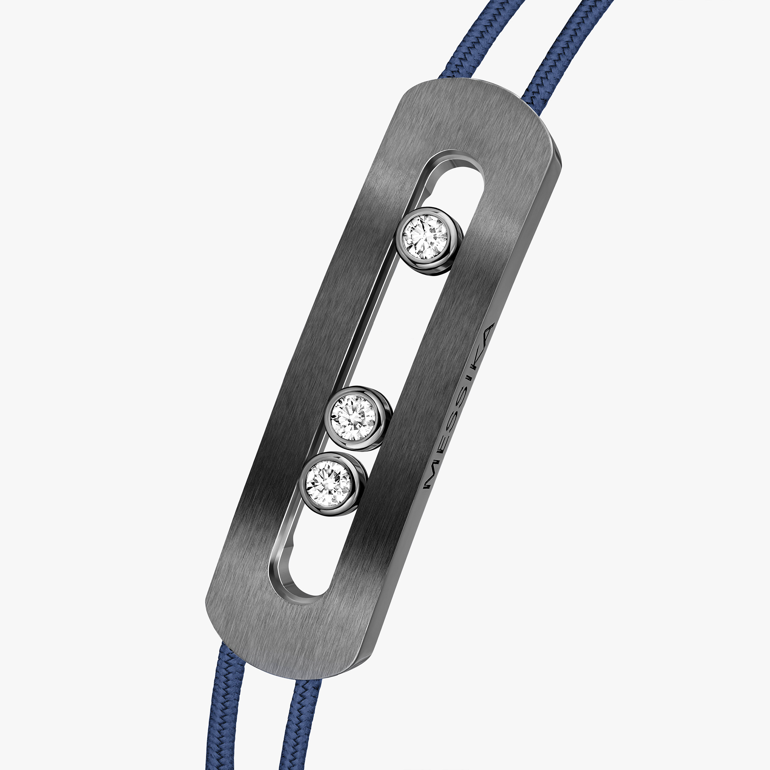 Graphite Titanium Diamond Cord Bracelet Move Titanium | Messika