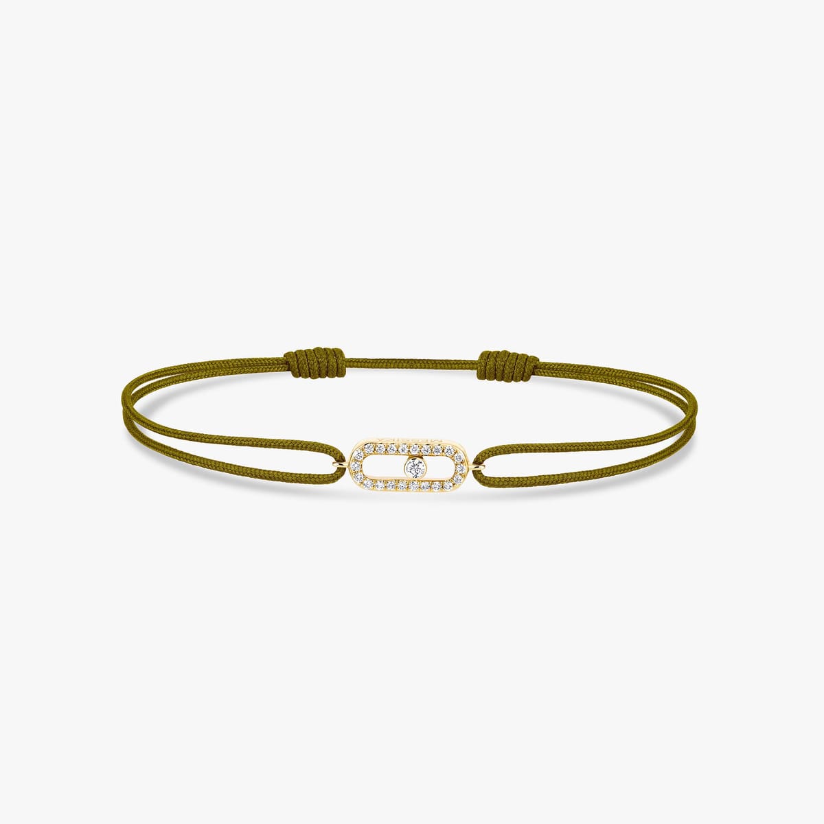 Move Uno khaki cord bracelet Yellow Gold For Her Diamond Bracelet 13860-YG