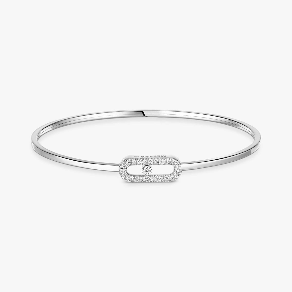 Bracelet Femme Or Blanc Diamant Bracelet jonc Move Uno, petit modèle 11134-WG