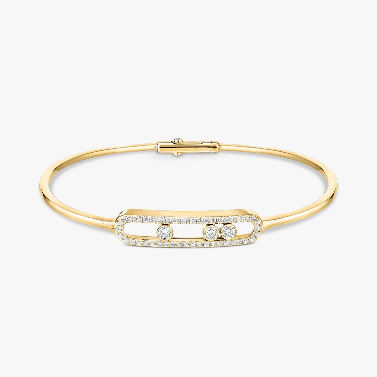Bracelet For Her Yellow Gold Diamond Move pavé thin bracelet 05032-YG