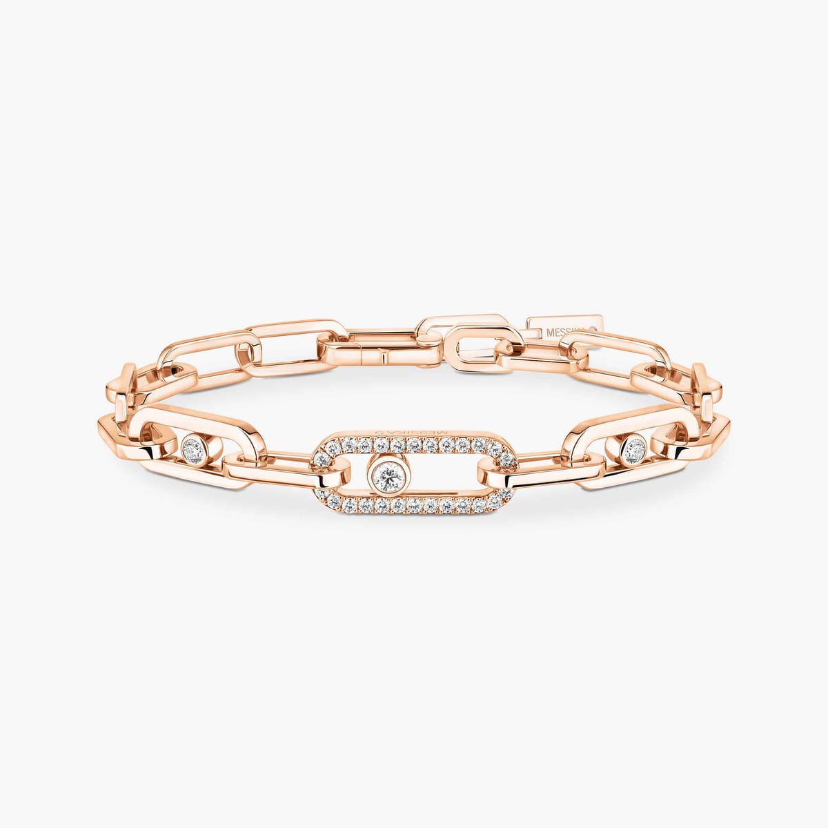 Move Link bracelet Pink Gold For Her Diamond Bracelet 12576-PG