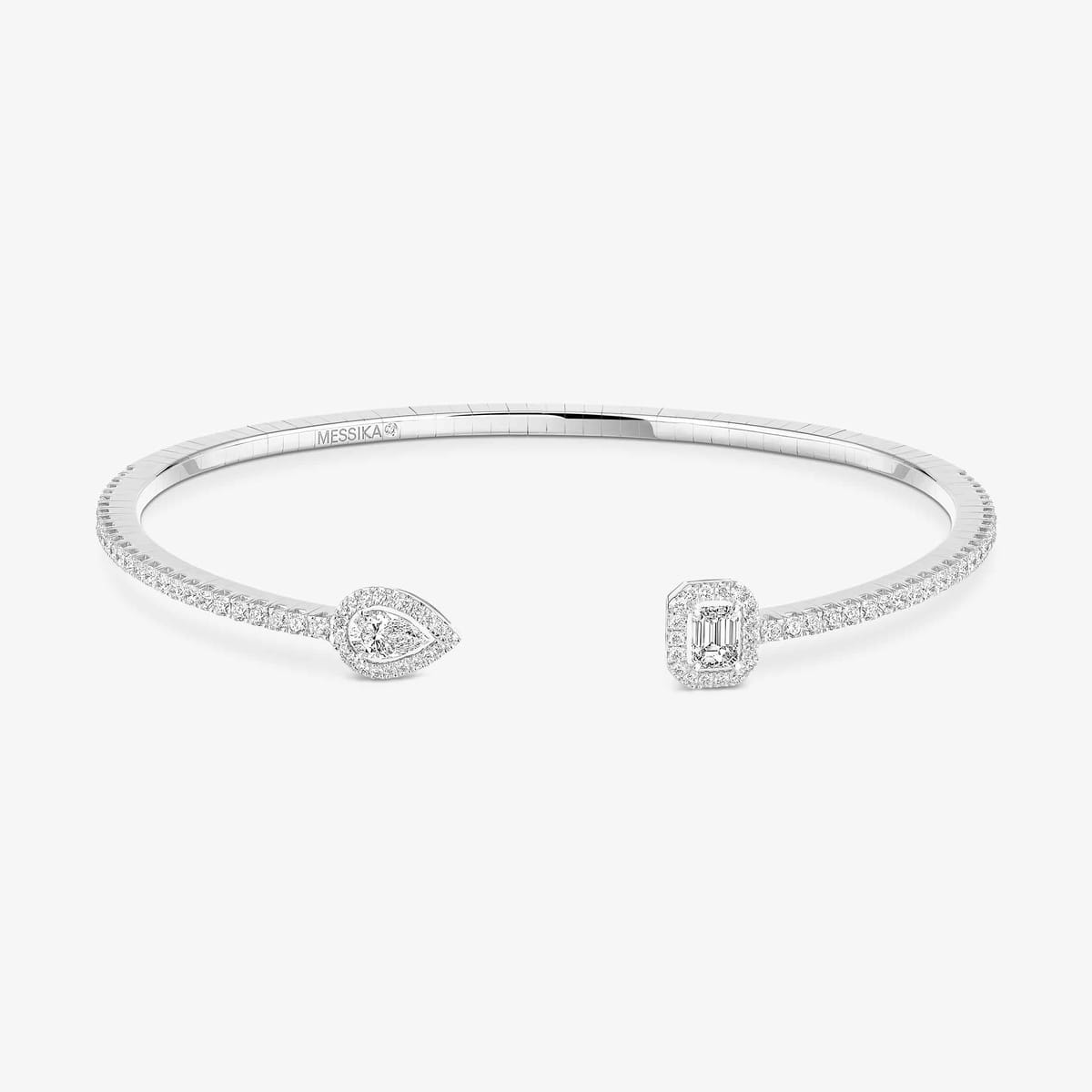My Twin skinny bracelet 2x 0.15ct White Gold For Her Diamond Bracelet 06161-WG