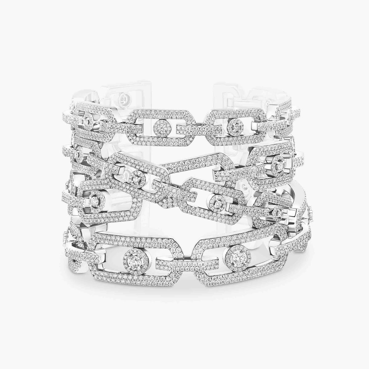 So Move Pavé Cuff White Gold For Her Diamond Bracelet 14387-WG