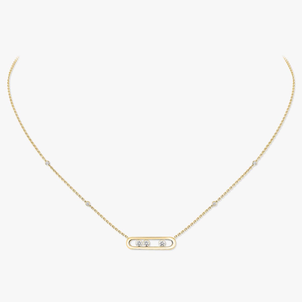 Колье Для нее Желтое золото Бриллиантами Collier Baby Move 04323-YG