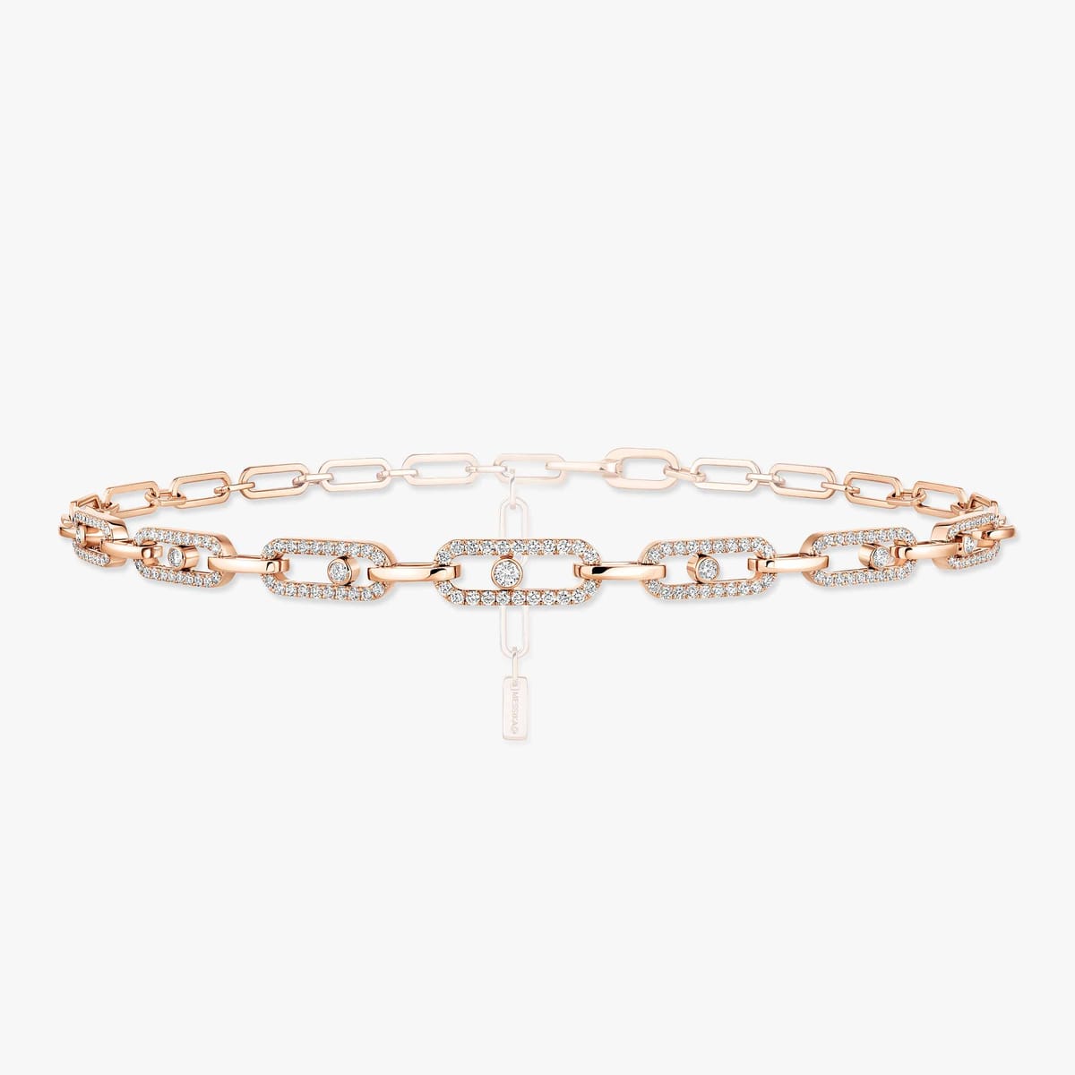 Collier Femme Or Rose Diamant Collier choker Move Link 12010-PG