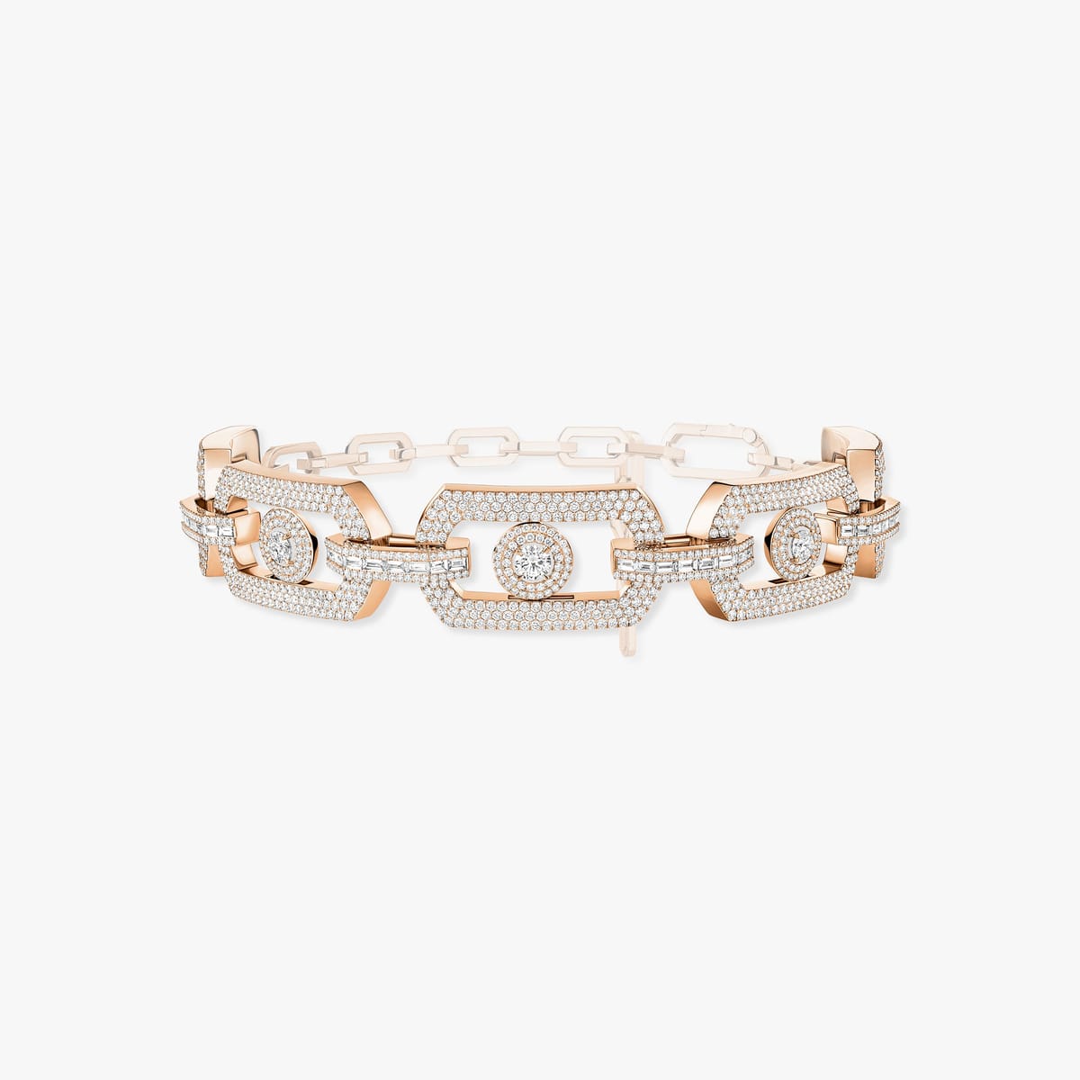 Collier Femme Or Rose Diamant Collier choker pavé So Move Max 14240-PG