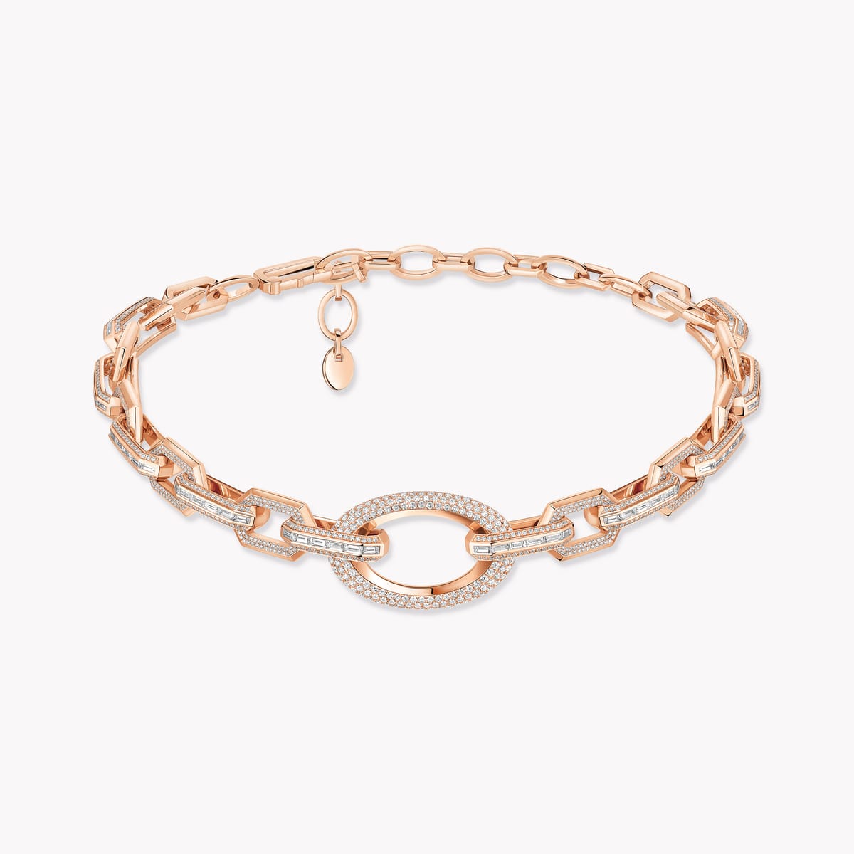 Collier Femme Or Rose Diamant Collier ras-de-cou Groove 14880-PG