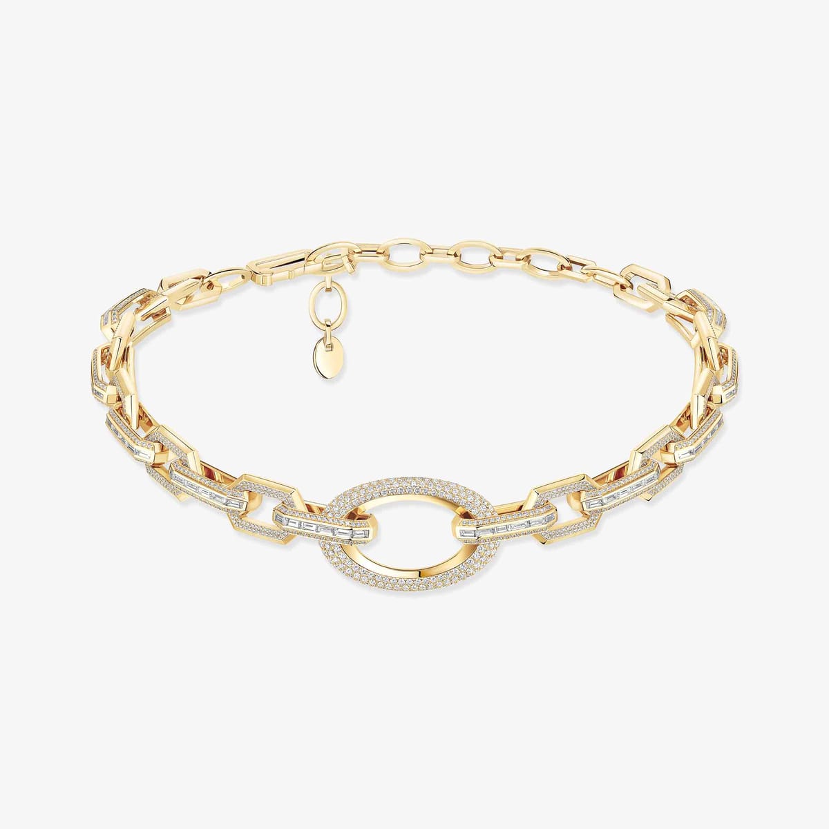 Collier Femme Or Jaune Diamant Collier ras-de-cou Groove 14880-YG