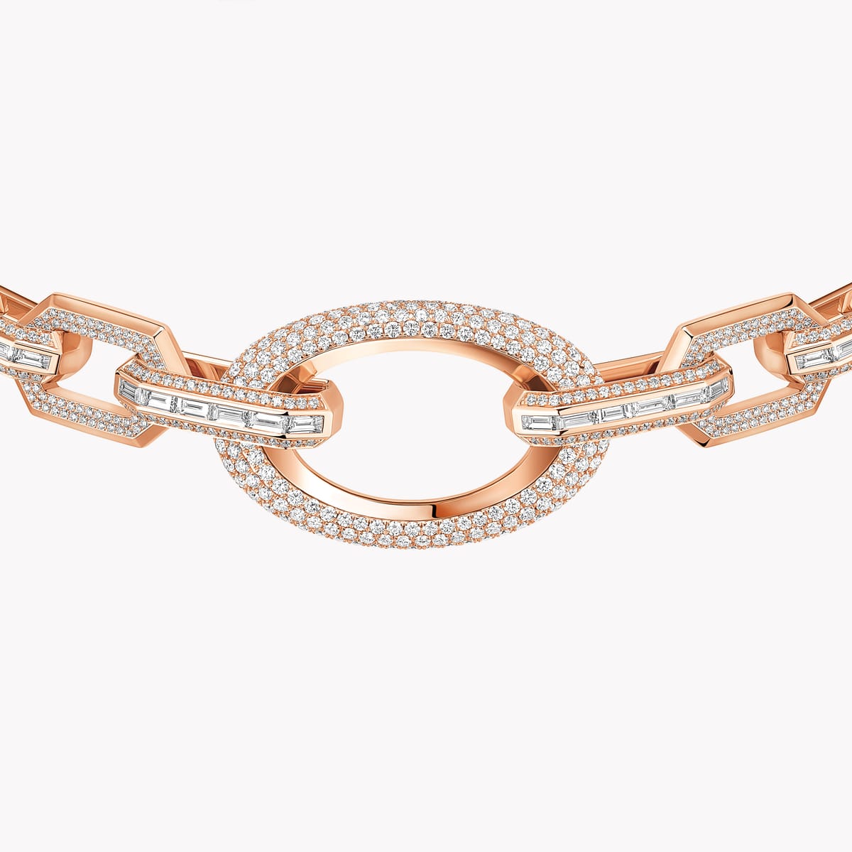 Collier Femme Or Rose Diamant Collier ras-de-cou Groove 14880-PG