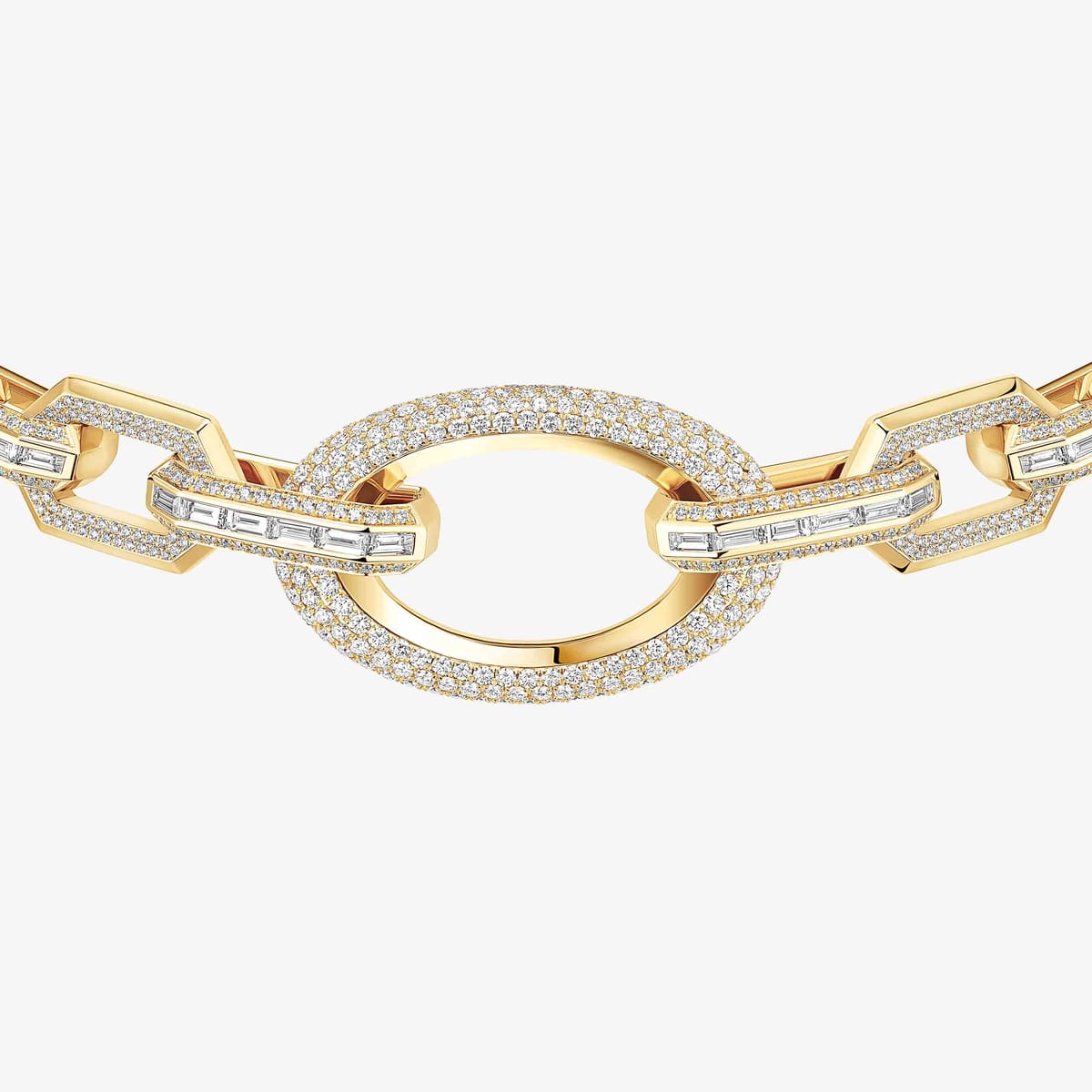 Collier Femme Or Jaune Diamant Collier ras-de-cou Groove 14880-YG