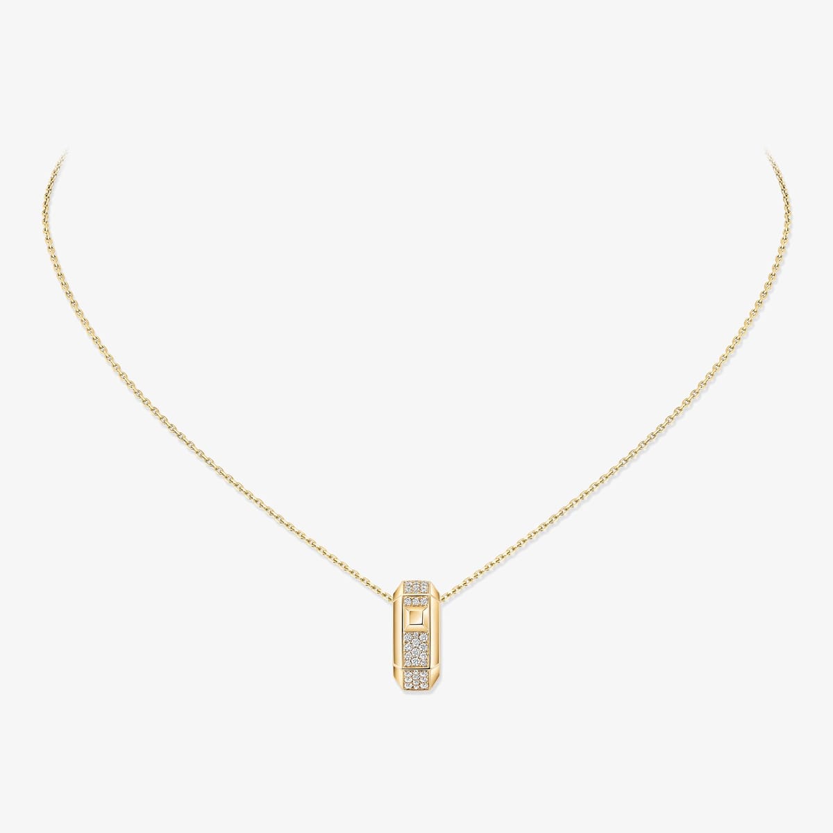 قلادة امرأة ذهب أصفر الماس Collier pendentif Moderniste 14425-YG