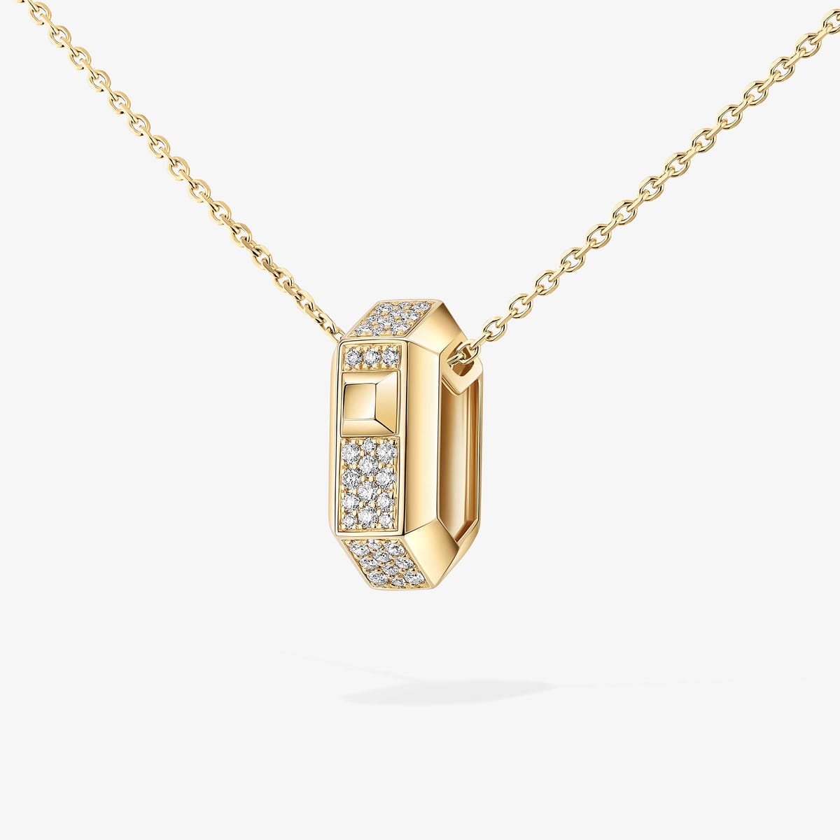 قلادة امرأة ذهب أصفر الماس Collier pendentif Moderniste 14425-YG