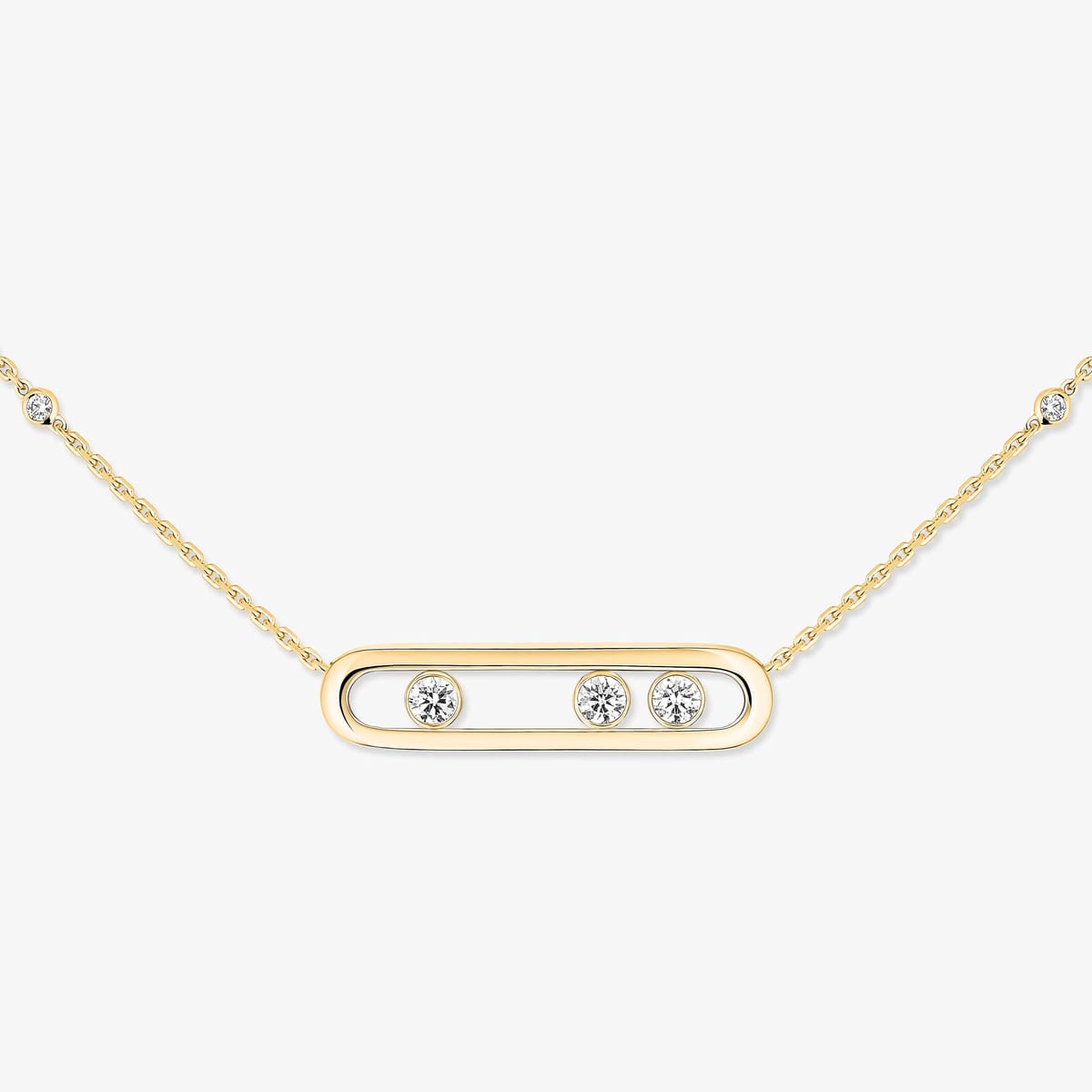 Колье Для нее Желтое золото Бриллиантами Collier Move 03997-YG