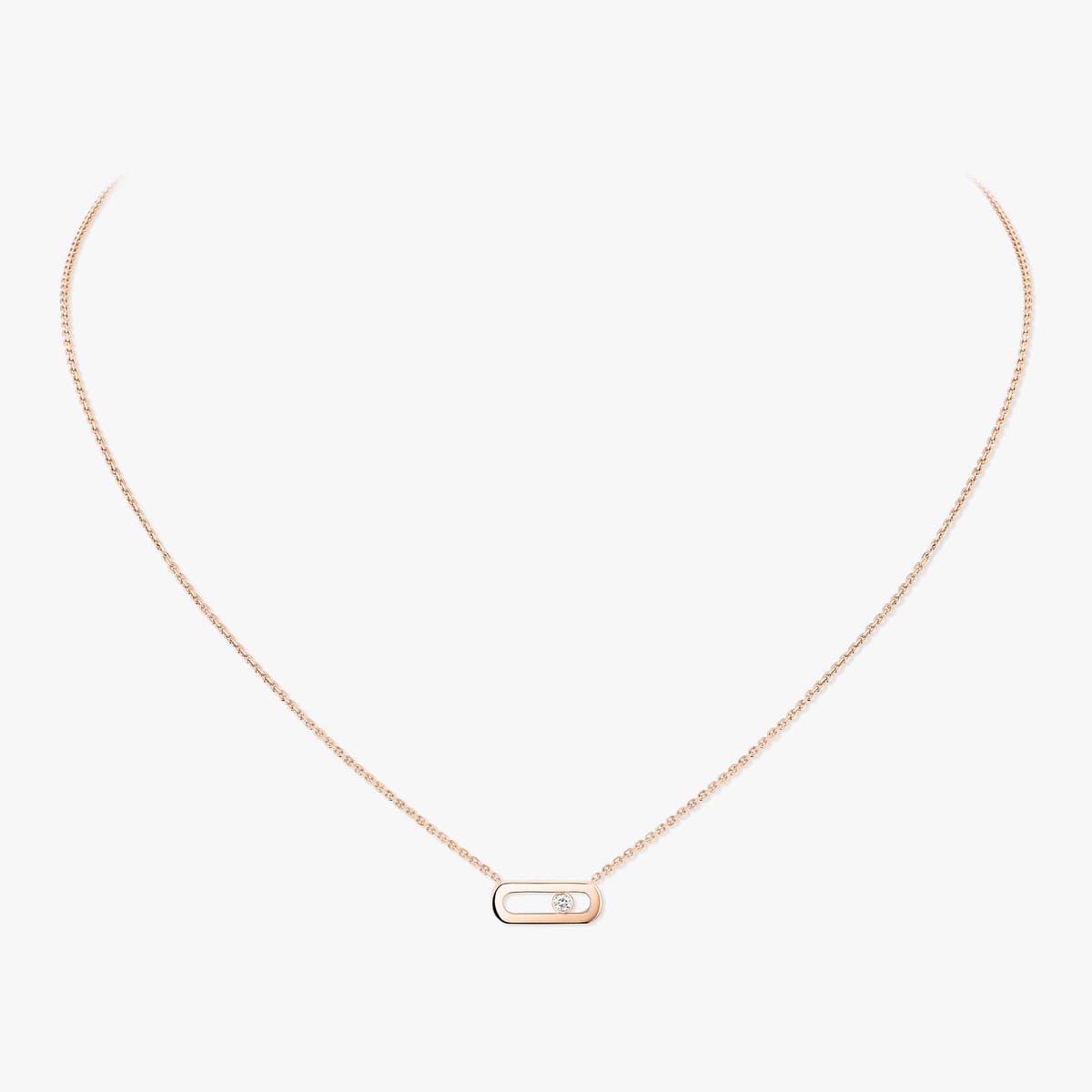 Collier Femme Or Rose Diamant Collier Move Uno 14613-PG