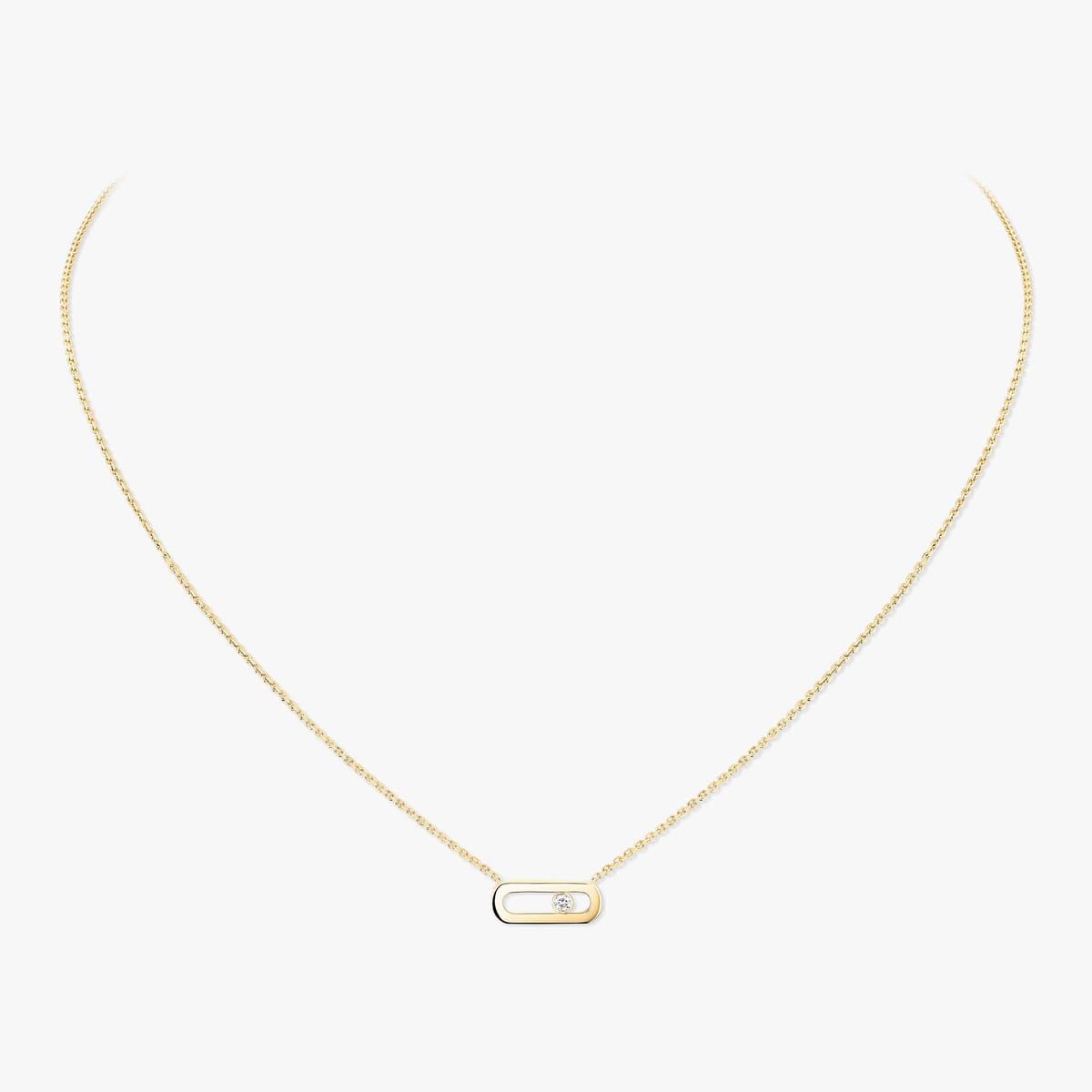 Move Uno necklace Yellow Gold For Her Diamond Necklace 14613-YG