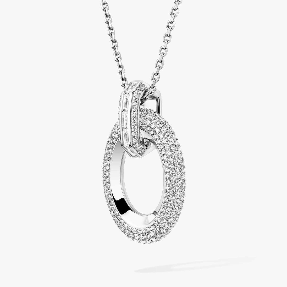 Groove pendant necklace White Gold For Her Diamond Necklace 15109-WG