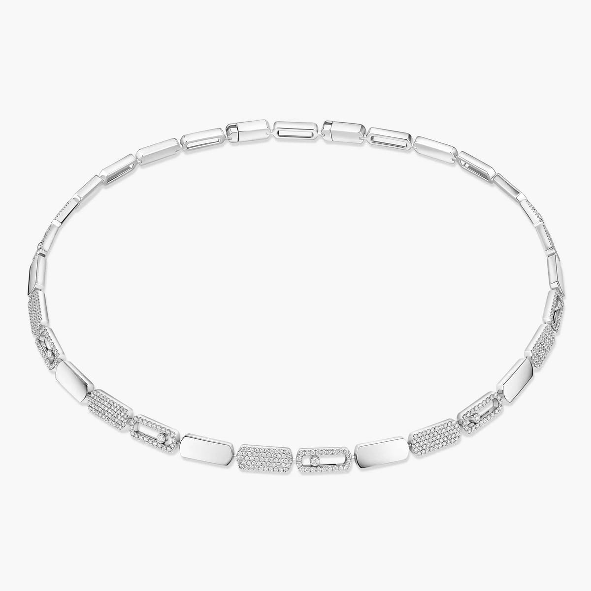 Collier Femme Or Blanc Diamant Collier Imperial Move PM 14275-WG