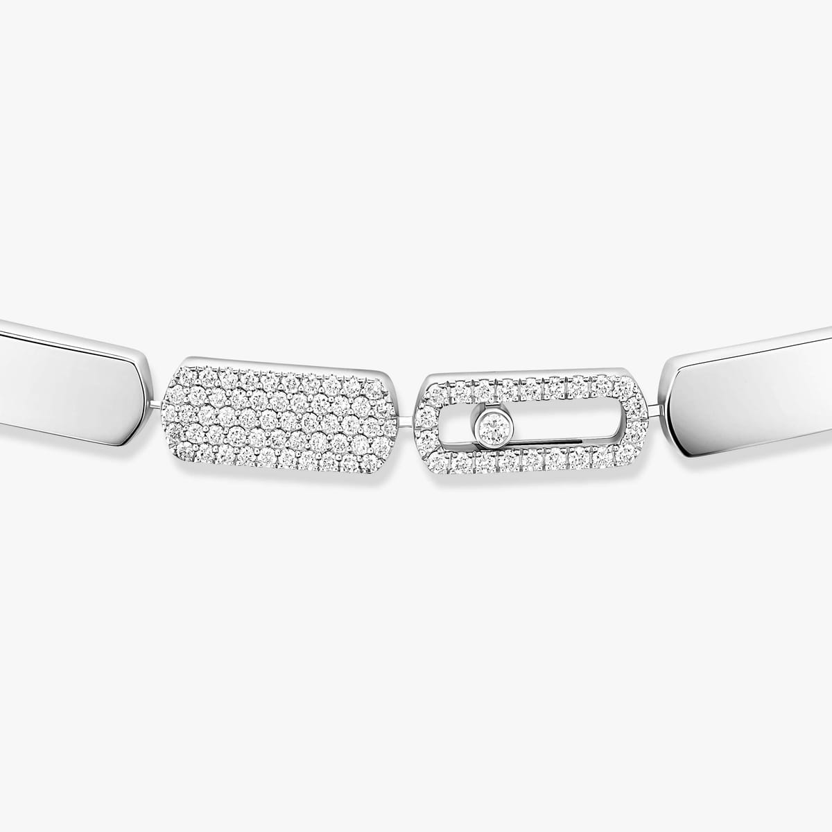 Collier Femme Or Blanc Diamant Collier Imperial Move PM 14275-WG
