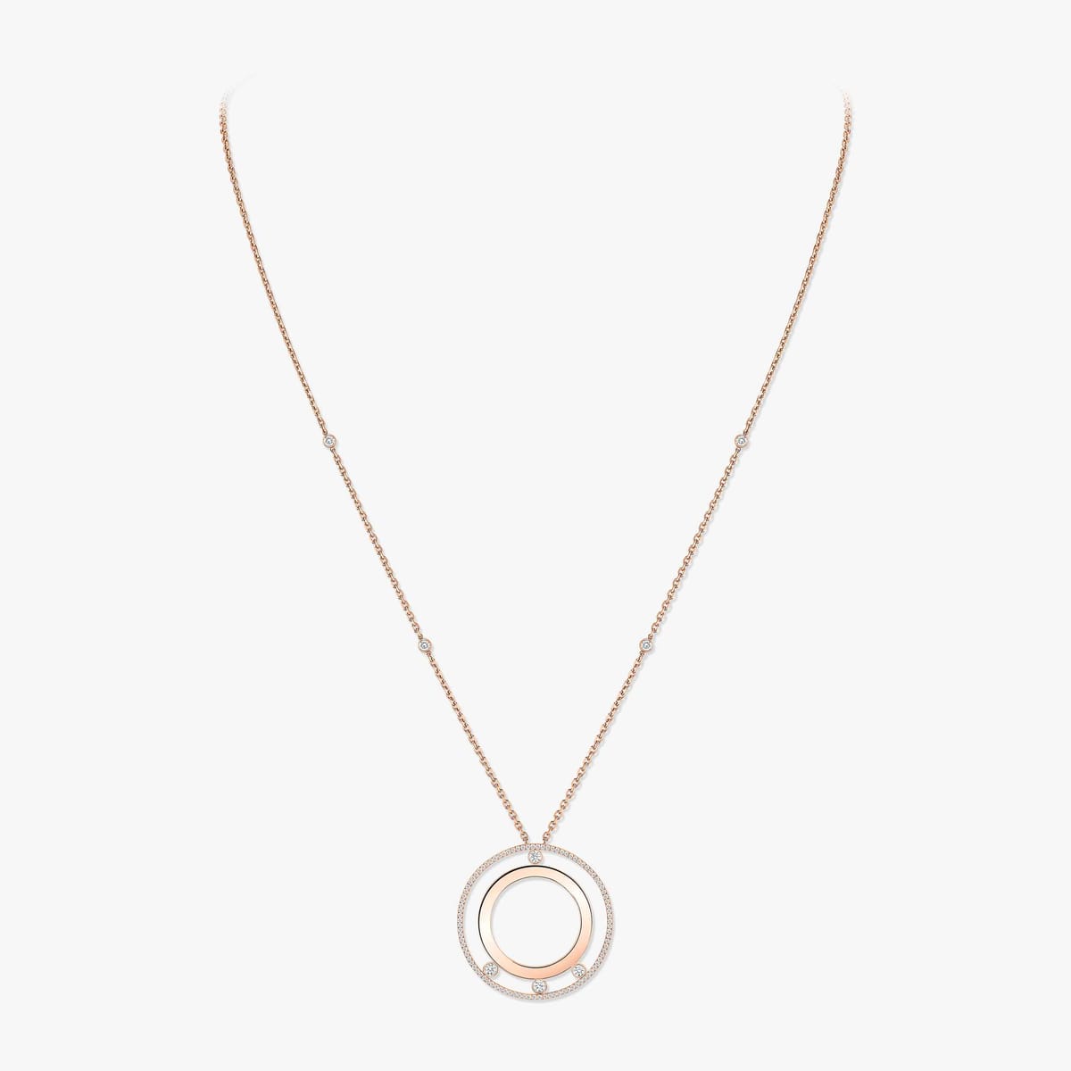 Move Romane long necklace Pink Gold For Her Diamond Necklace 11169-PG