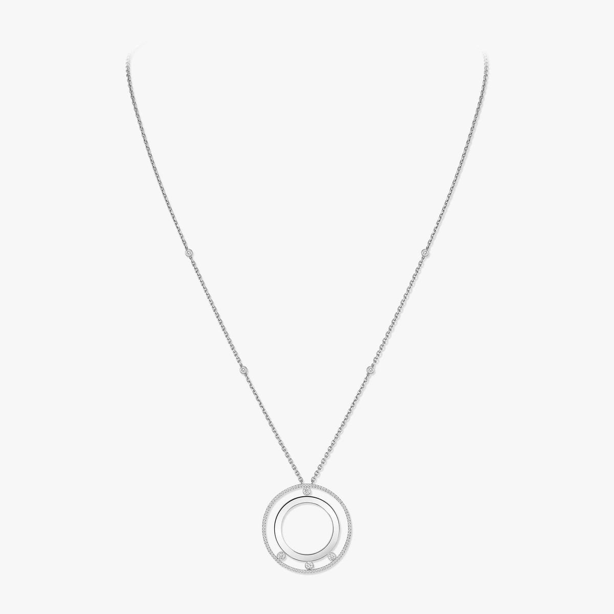 Necklace For Her White Gold Diamond Move Romane long necklace 11169-WG