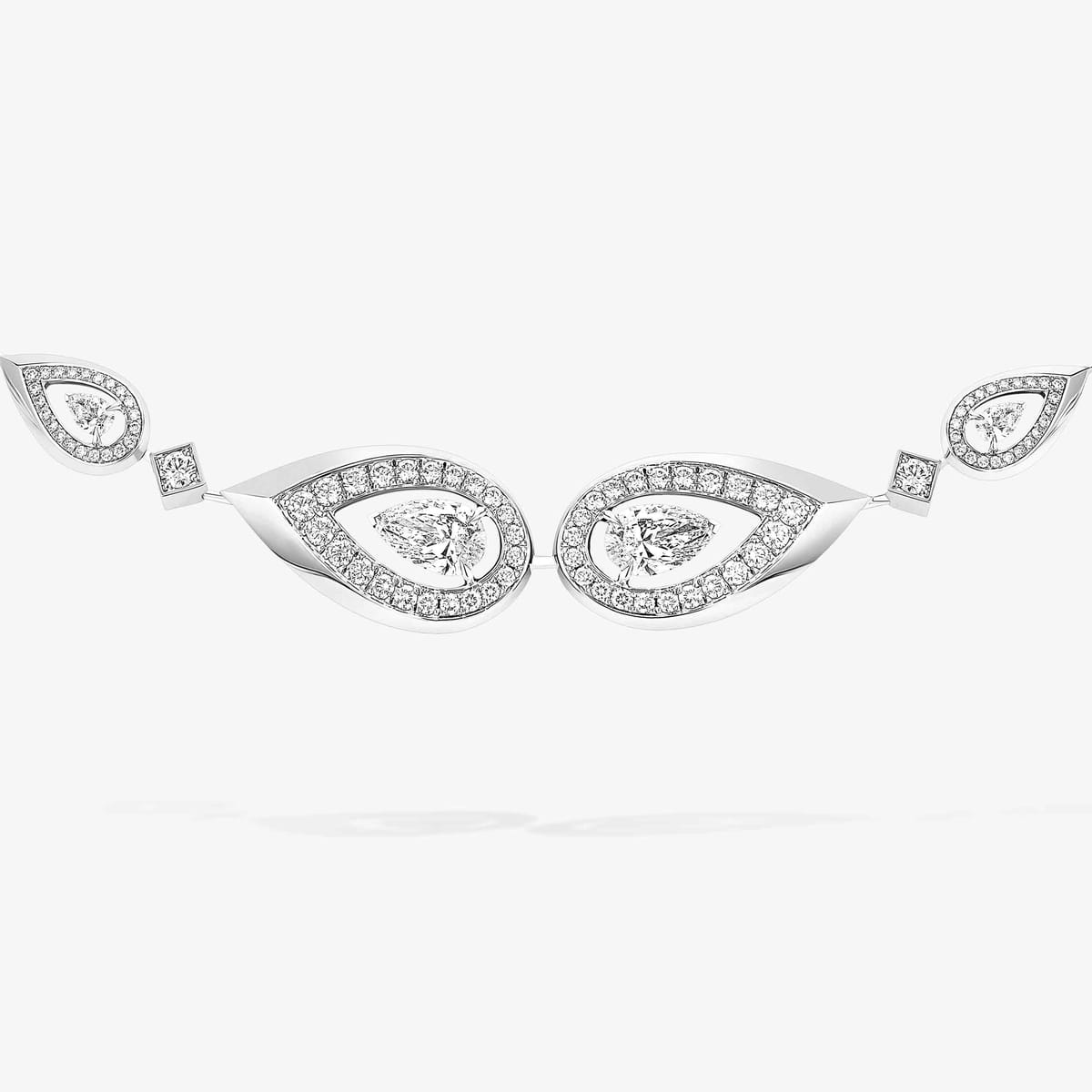 قلادة امرأة ذهب أبيض الماس Collier sautoir Fiery 14462-WG