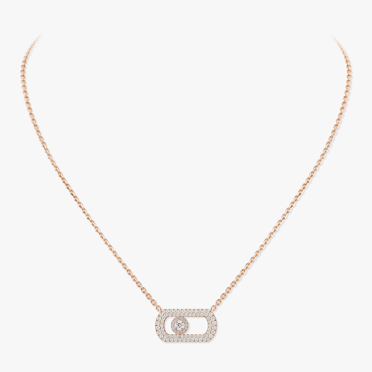 Collier Femme Or Rose Diamant Collier pavé So Move 12945-PG