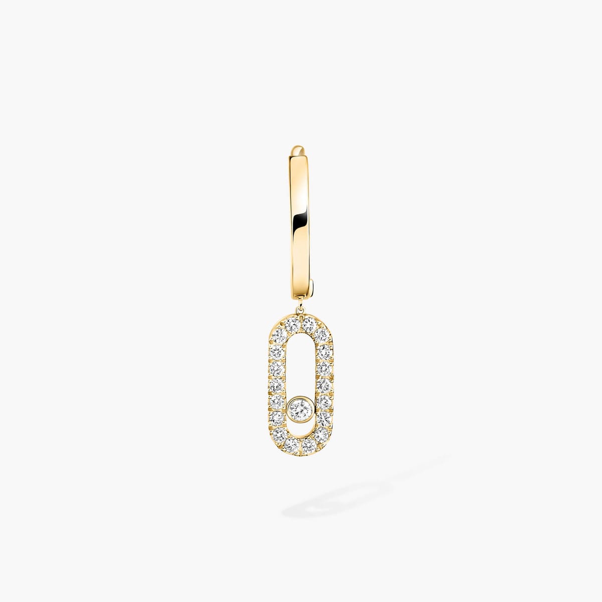 Move Uno single hoop earring Yellow Gold For Her Diamond Earrings 12302-YG