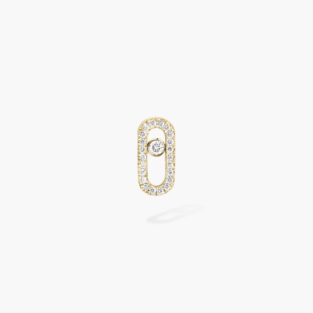 Move Uno single pavé stud earring Yellow Gold For Her Diamond Earrings 13593-YG
