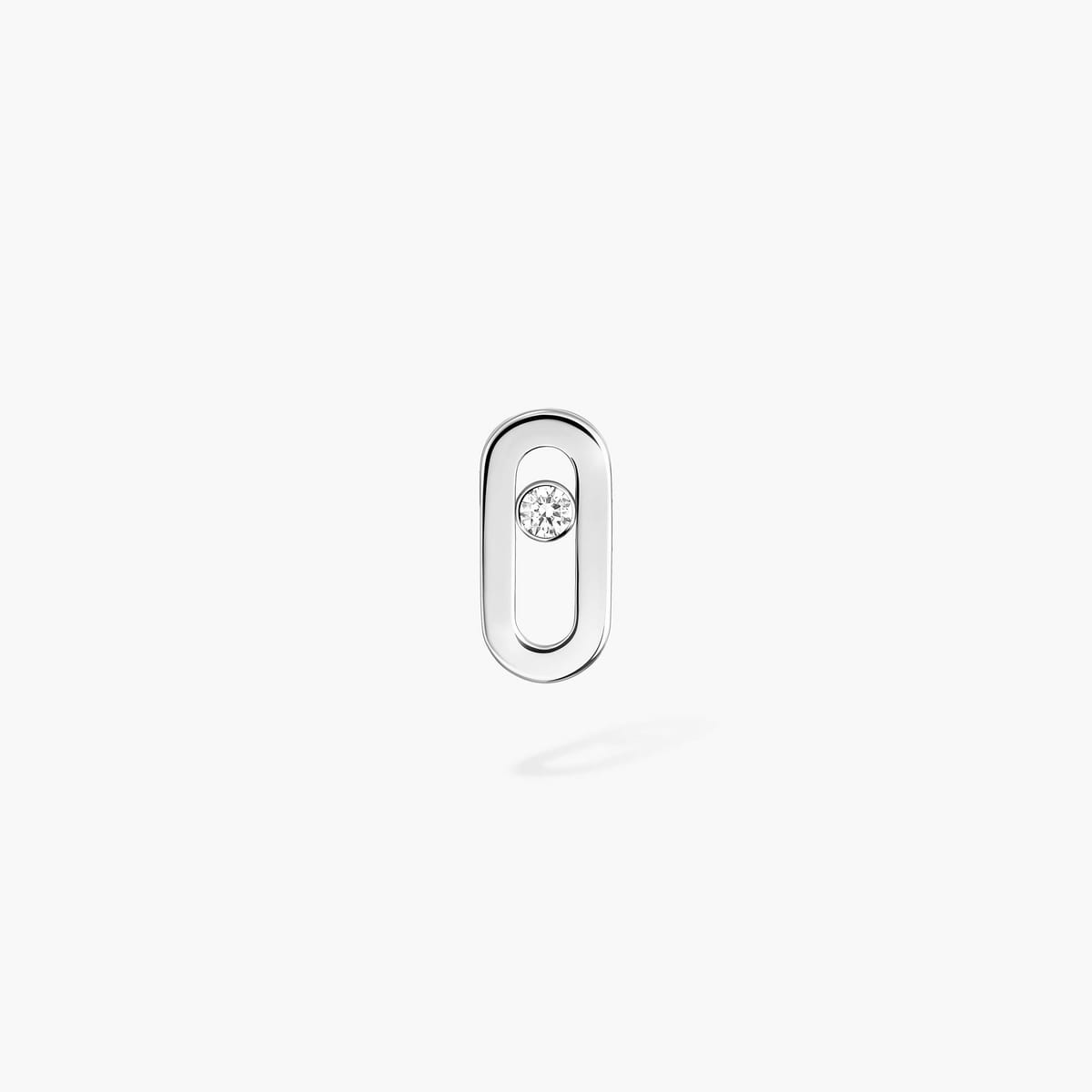 الأقراط امرأة ذهب أبيض الماس Move Uno المسماري المفرد 12957-WG