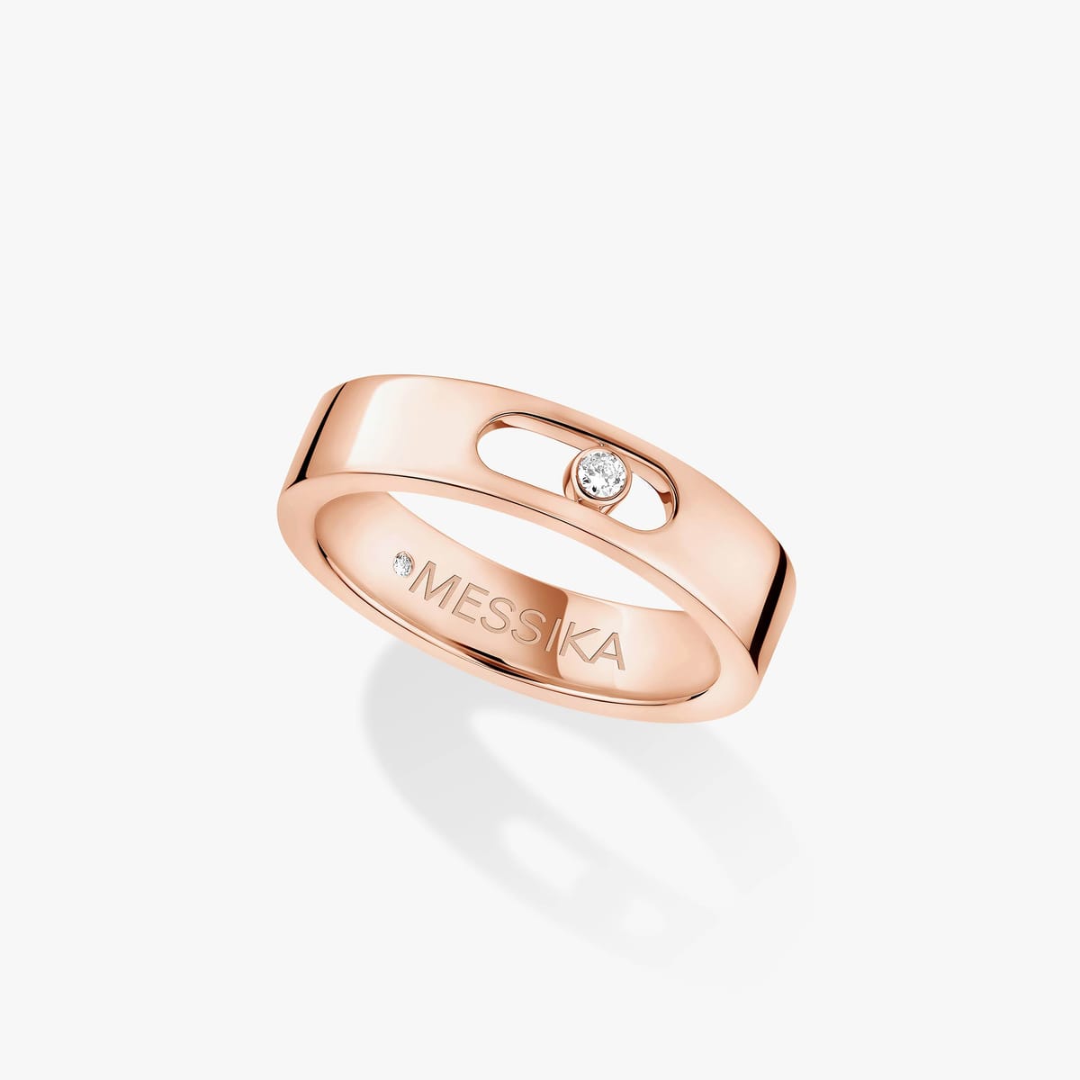 Ring For Her Pink Gold Diamond Move Joaillerie Wedding Ring 13553-PG