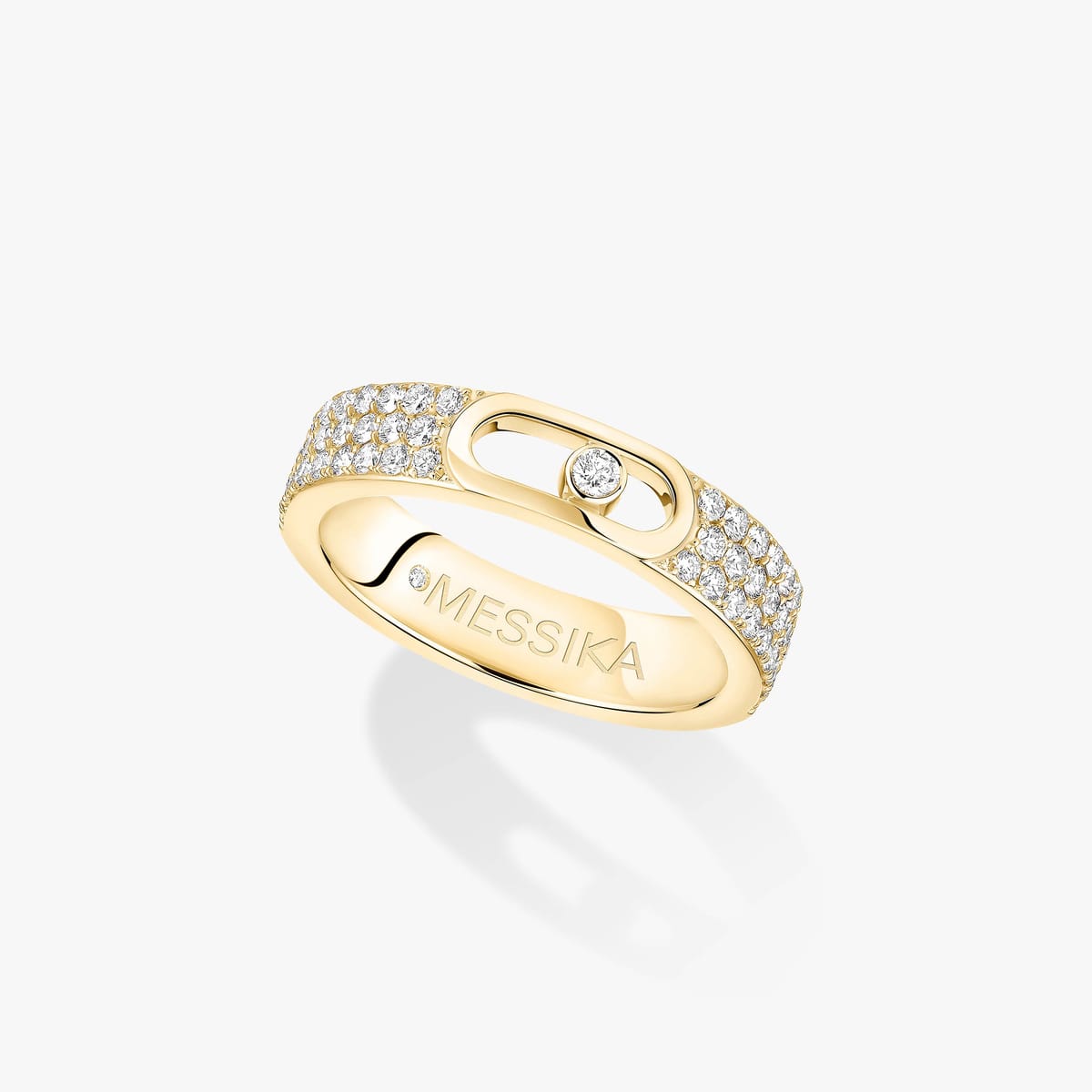 Ring For Her Yellow Gold Diamond Alliance Move Joaillerie Pavée 13555-YG