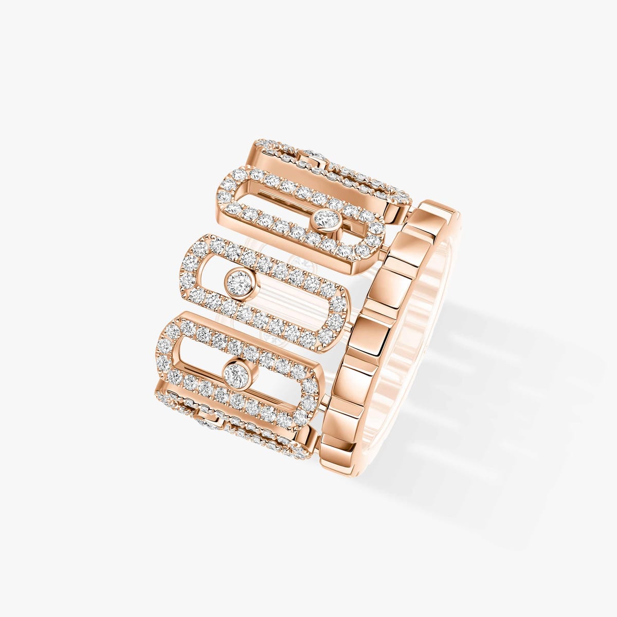 Move Iconica Pavé Pink Gold For Her Diamond Ring 12821-PG