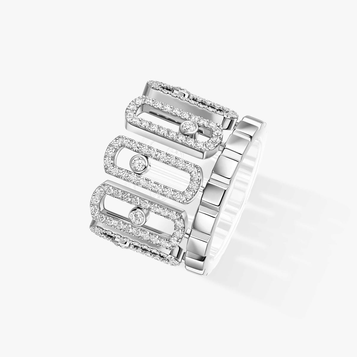 Ring For Her White Gold Diamond Move Iconica Pavé 12821-WG