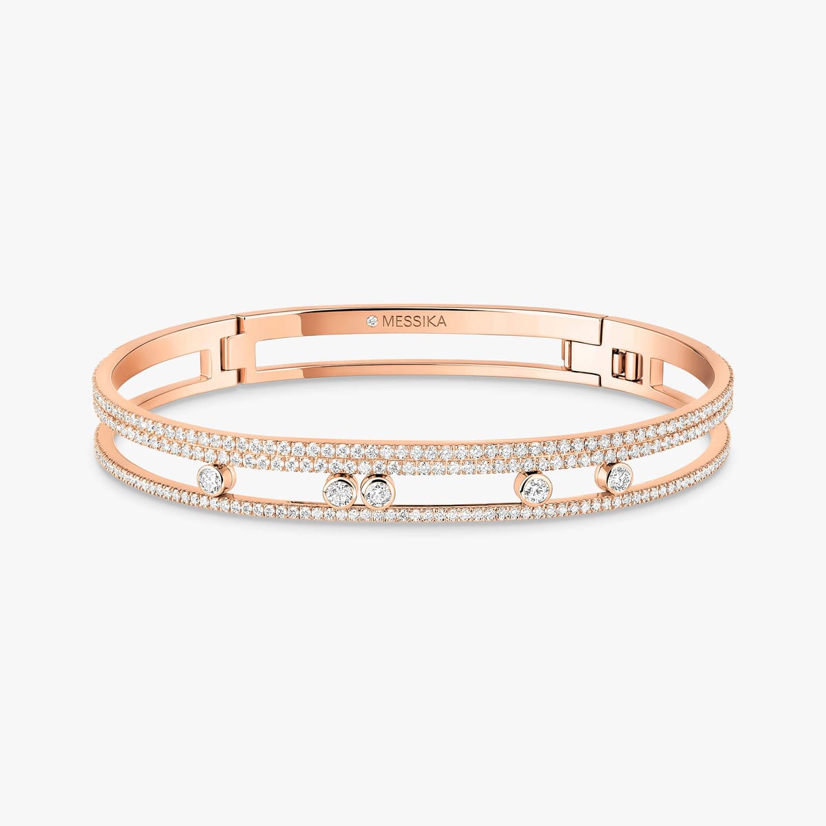 Move Romane Pavé Bangle Pink Gold For Her Diamond Bracelet 13914-PG